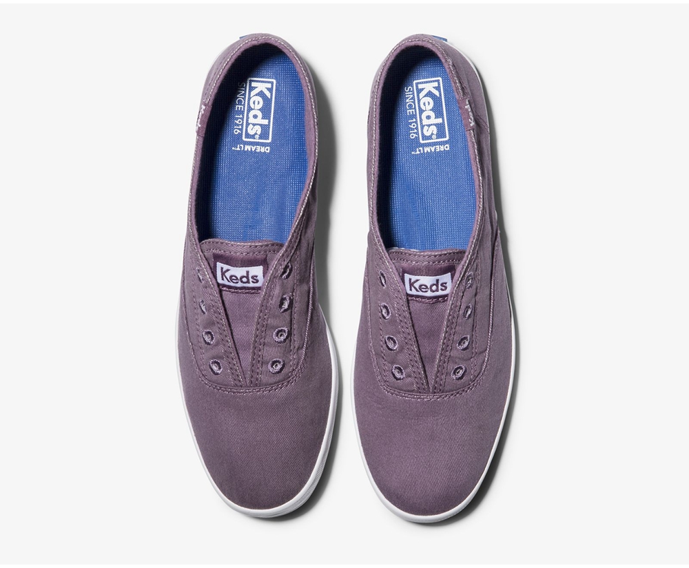 Keds Womens Slip Ons Purple - Chillax Washable - 480JAHXEP